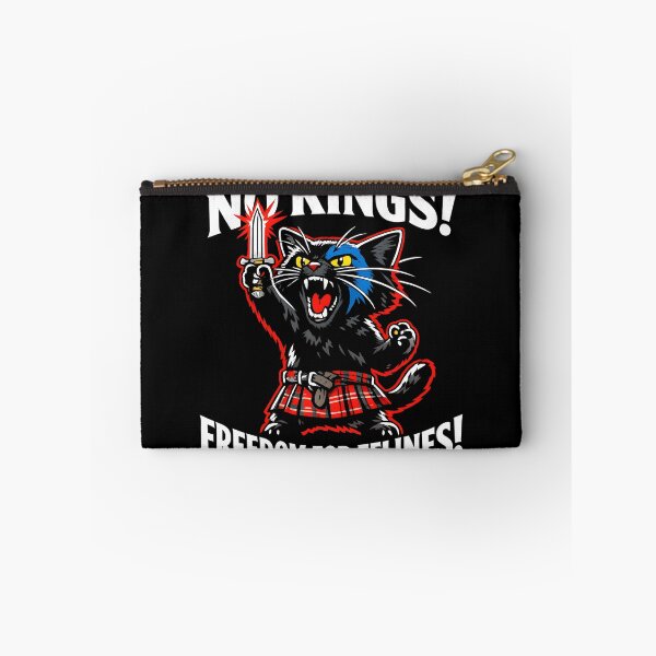 Item preview, No Kings! Braveheart Cat T-Shirt – William Wallace Feline Rebellion | Funny Anti-Monarchy Protest Cat Shirt with Blue Face Paint & Sword designed and sold by WAUZ.
