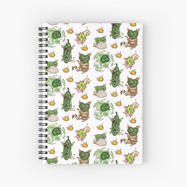 Koroks and Korok Seeds Pattern Spiral Notebook