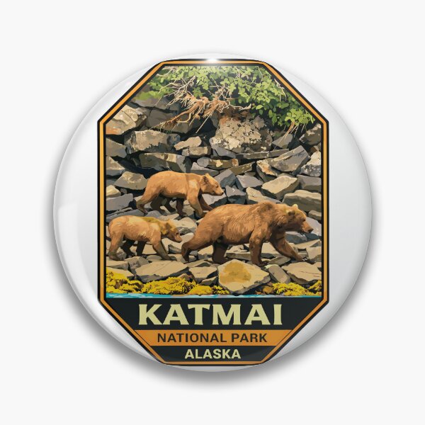Item preview, Katmai National Park Retro Bear Alaska designed and sold by Gideon Emmerich.