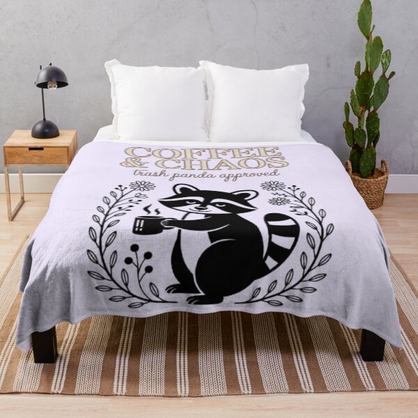 Item preview, Coffee & Chaos Trash Panda Approved Raccoon Floral Cute Coffee Addict Gift designed and sold by Syrupulse.