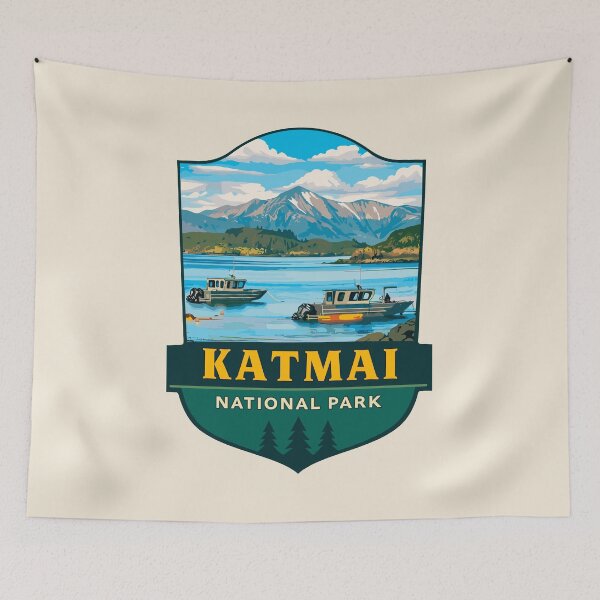 Item preview, Katmai National Park Retro Bear Alaska designed and sold by Gideon Emmerich.