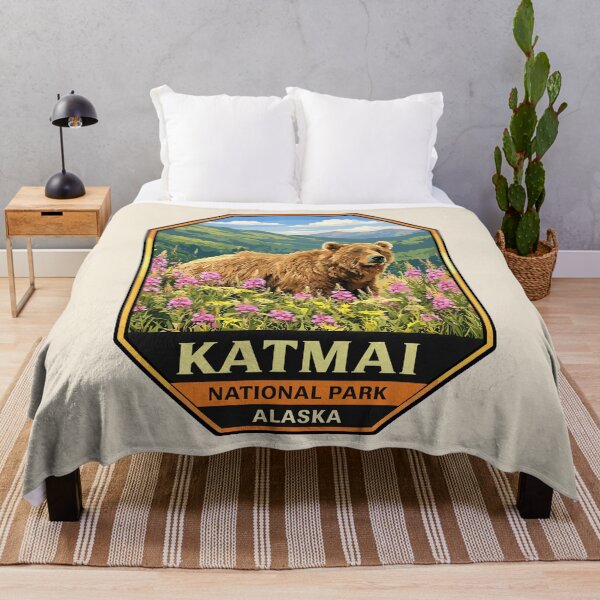 Item preview, Katmai National Park Retro Bear Alaska designed and sold by Gideon Emmerich.