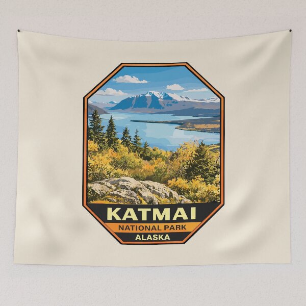 Item preview, Katmai National Park Retro Bear Alaska designed and sold by Gideon Emmerich.