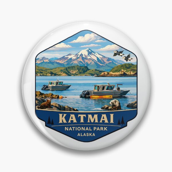 Item preview, Katmai National Park Retro Bear Alaska designed and sold by Gideon Emmerich.