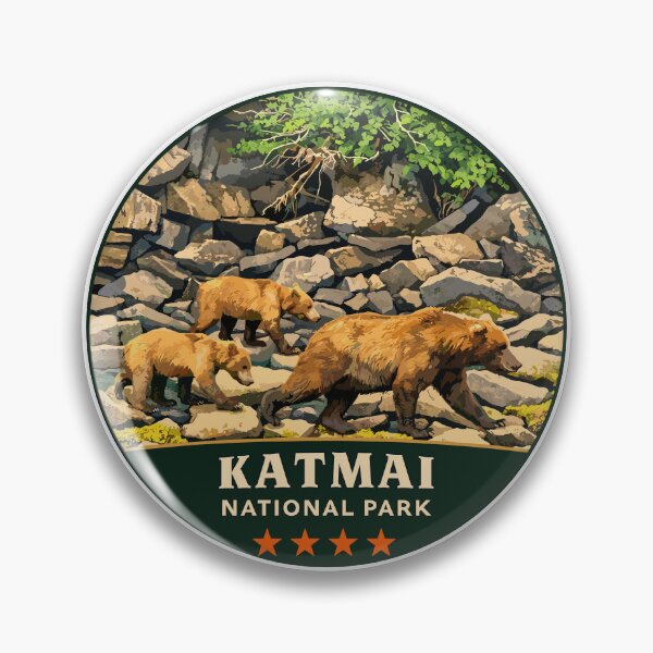 Item preview, Katmai National Park Retro Bear Alaska designed and sold by Gideon Emmerich.