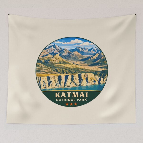 Item preview, Katmai National Park Retro Bear Alaska designed and sold by Gideon Emmerich.