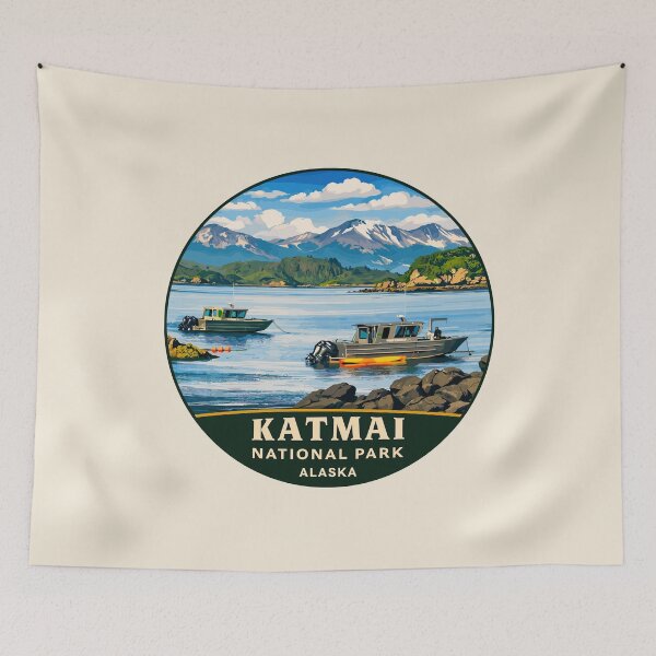 Item preview, Katmai National Park Alaska Retro designed and sold by Gideon Emmerich.