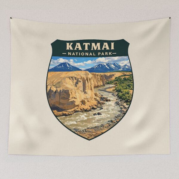 Item preview, Katmai National Park Alaska Retro designed and sold by Gideon Emmerich.