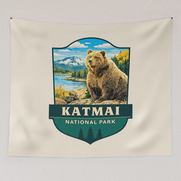 Item preview, Katmai National Park Alaska Retro designed and sold by Gideon Emmerich.
