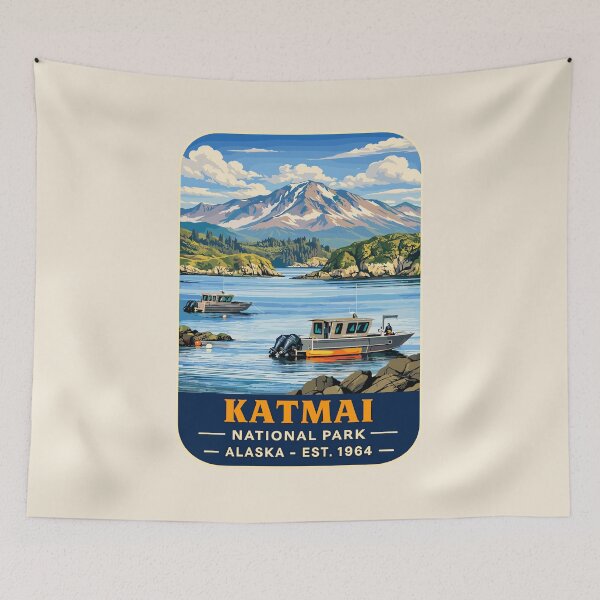 Item preview, Katmai National Park Retro Bear Alaska designed and sold by Gideon Emmerich.