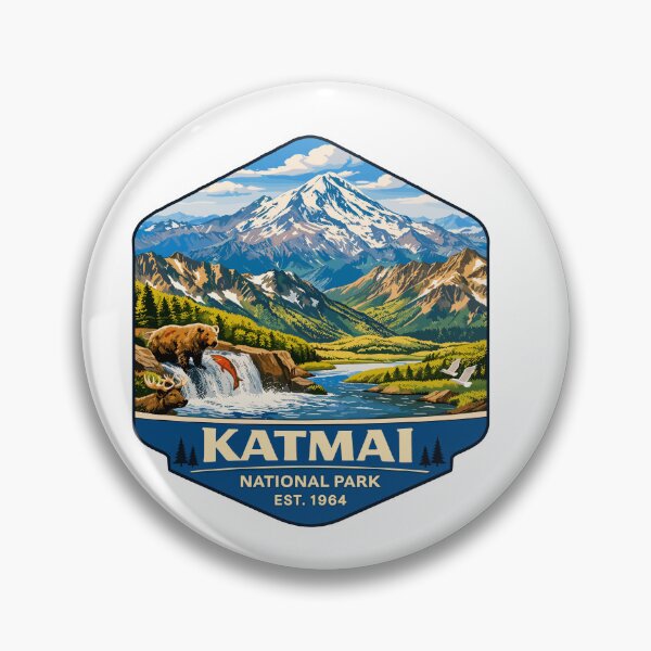 Item preview, Katmai National Park Retro Bear Alaska designed and sold by Gideon Emmerich.
