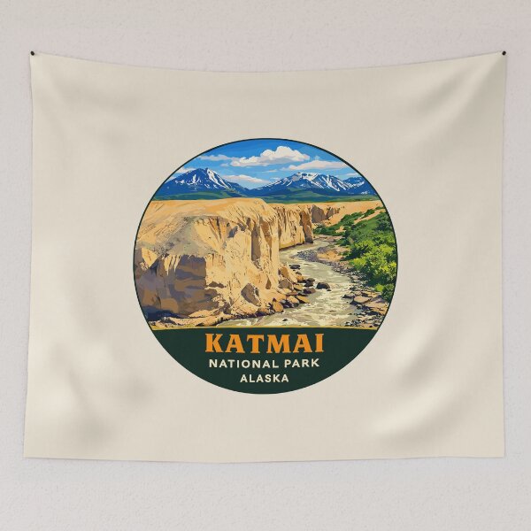 Item preview, Katmai National Park Retro Bear Alaska designed and sold by Gideon Emmerich.