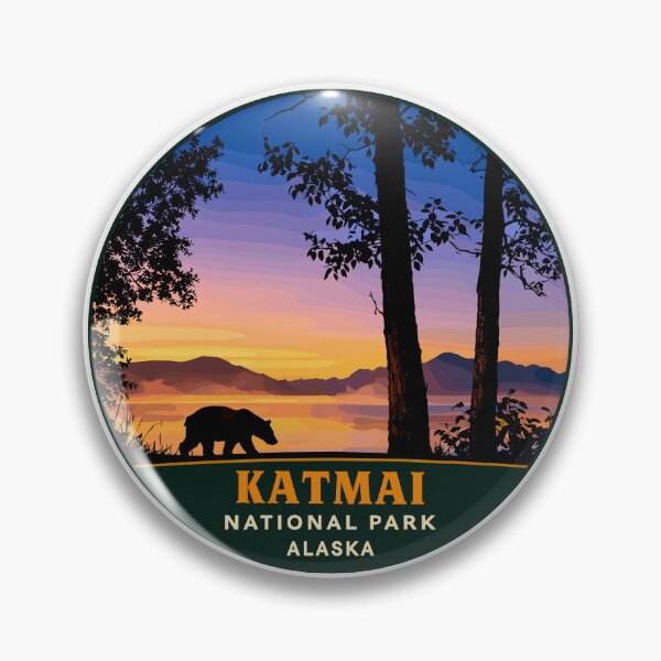 Item preview, Katmai National Park Retro Bear Alaska designed and sold by Gideon Emmerich.