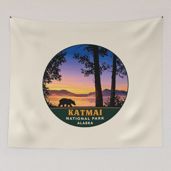 Item preview, Katmai National Park Retro Bear Alaska designed and sold by Gideon Emmerich.