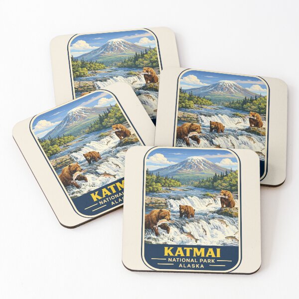 Item preview, Katmai National Park Retro Bear Alaska designed and sold by Gideon Emmerich.
