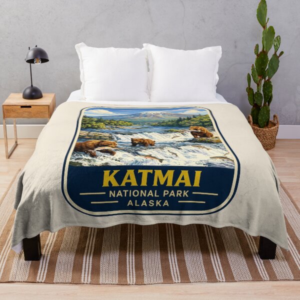 Item preview, Katmai National Park Retro Bear Alaska designed and sold by Gideon Emmerich.