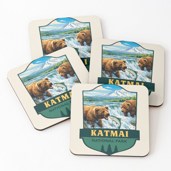 Item preview, Katmai National Park Retro Bear Sticker designed and sold by Gideon Emmerich.