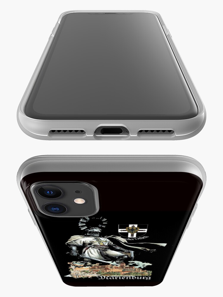 Alternate view of Teutonic Knight with coat of arms and Marienburg Castle iPhone Case & Cover