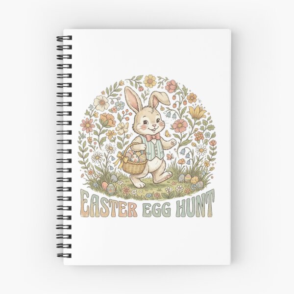 Item preview, Retro Easter Bunny Egg Hunt Vintage 70s Style designed and sold by urbinet.