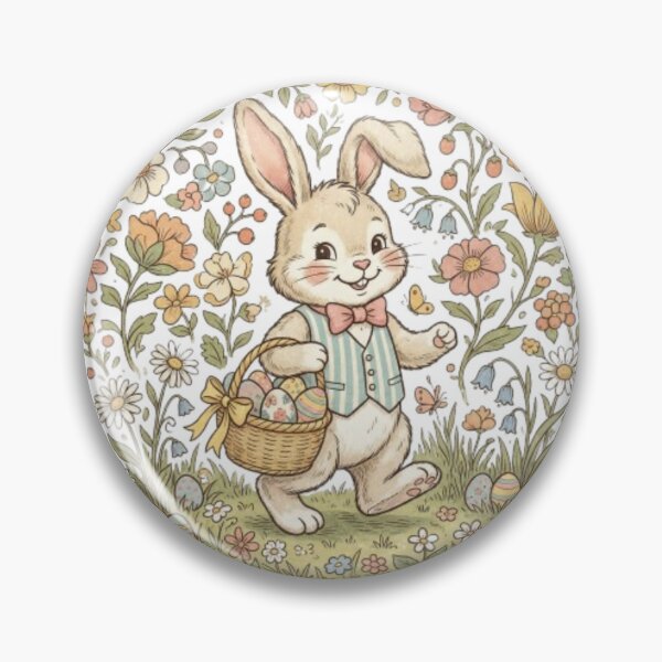 Item preview, Retro Easter Bunny Egg Hunt Vintage 70s Style designed and sold by urbinet.