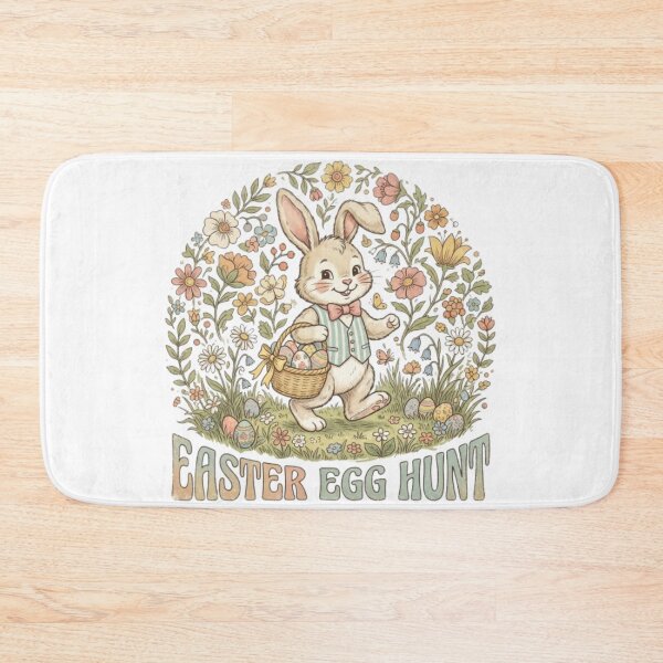 Item preview, Retro Easter Bunny Egg Hunt Vintage 70s Style designed and sold by urbinet.