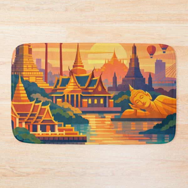 Item preview, Bangkok Travel Poster designed and sold by MatthewHeights.