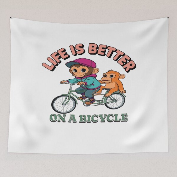Item preview, Cute Monkeys Life Is Better On A Bicycle designed and sold by CeliaZnx.