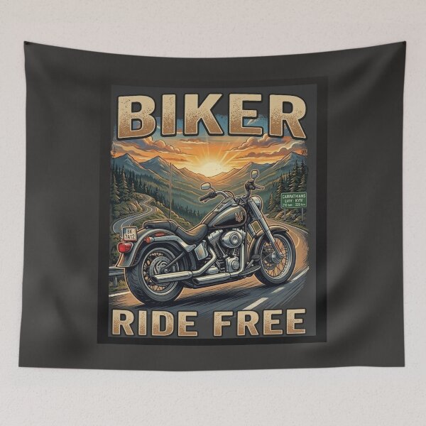Item preview, Ukrainian Biker Ride Free - Carpathian Mountain Sunset designed and sold by HALYNA070824.