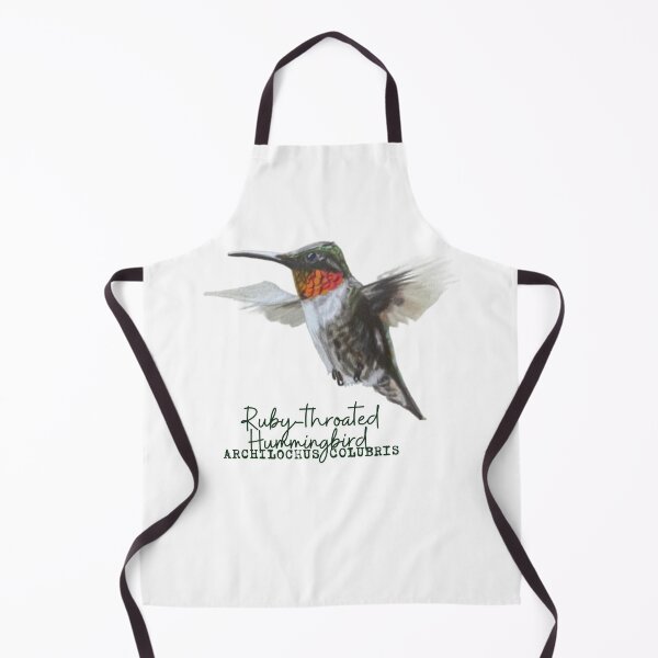 Item preview, Ruby-Throated Hummingbird Drawing with Latin Name Label designed and sold by Heather Barker.