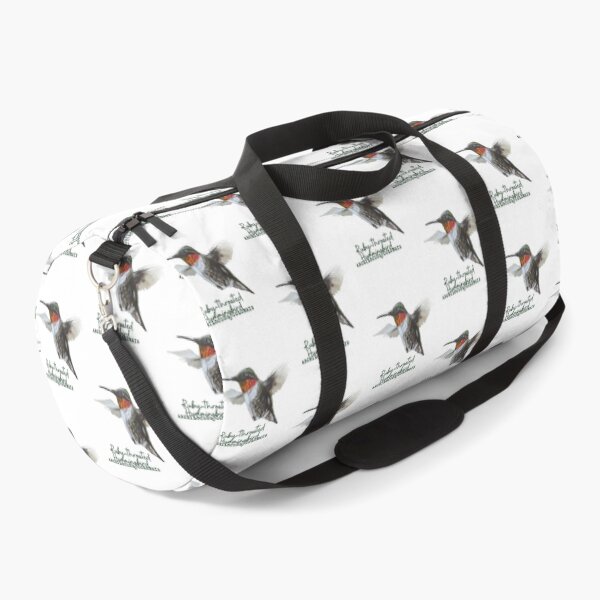 Item preview, Ruby-Throated Hummingbird Drawing with Latin Name Label designed and sold by Heather Barker.