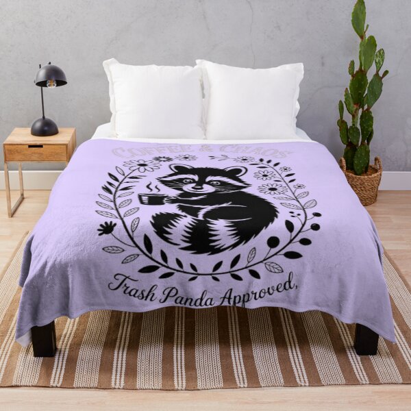 Item preview, Coffee & Chaos Trash Panda Approved Raccoon Floral Cute Funny Coffee Gift designed and sold by Syrupulse.