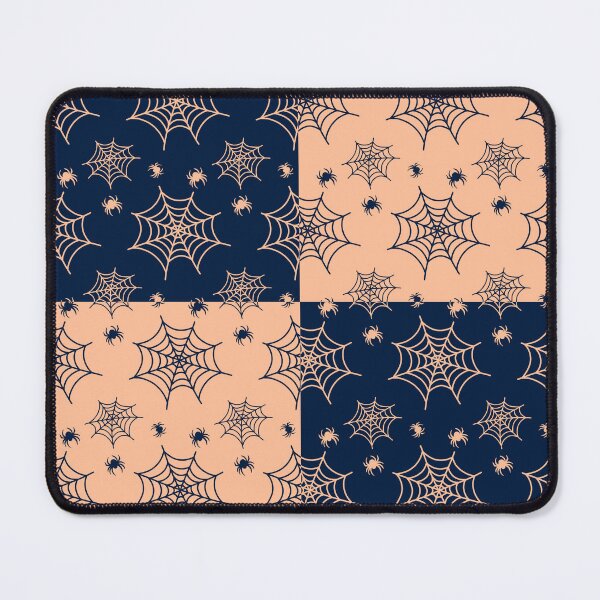 Item preview, Dark blue and apricot interchange web pattern designed and sold by serenebookworm.