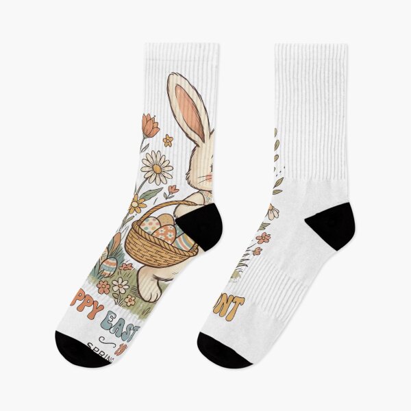 Item preview, Vintage Easter Bunny Retro 70s Egg Hunt Design designed and sold by urbinet.