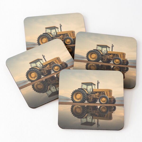 Item preview, Tractor Reflection Mountain Lake designed and sold by pinkal.