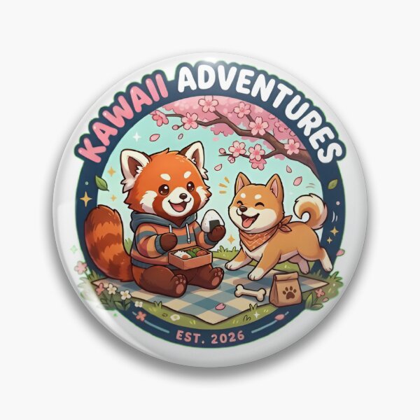 Item preview, Kawaii Adventures: Red Panda & Shiba Inu Picnic - Est. 2026 designed and sold by WalterAdd.