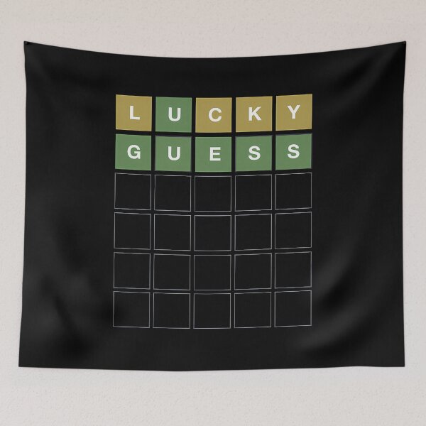 Item preview, Wordle Lucky Guess - Funny Wordl Grid Word Game Design designed and sold by jaehakeshaghm.