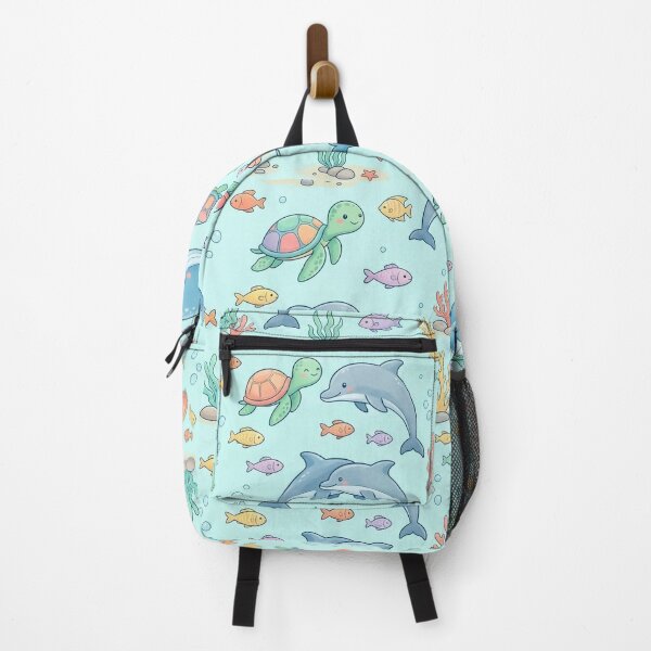 Item preview, Seamless Sea Animal Pattern | Cute Whale Dolphin Turtle Print | Pastel Ocean Design for Kids & Baby Products designed and sold by OpenDreamArts.