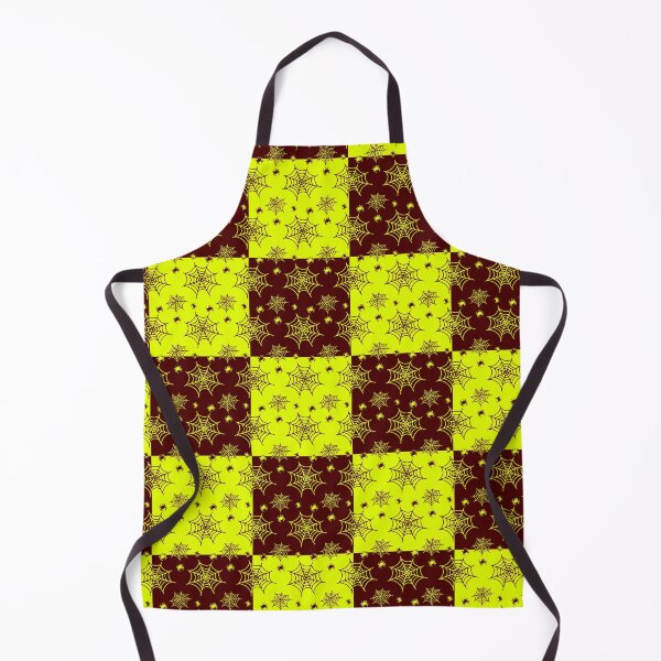 Item preview, Vivid yellow and dark red interchange web pattern designed and sold by serenebookworm.