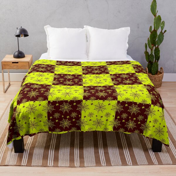 Item preview, Vivid yellow and dark red interchange web pattern designed and sold by serenebookworm.