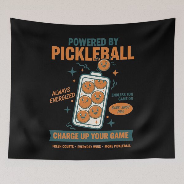 Artikelvorschau, Pickleball Powered By Pickleball Funny Player entworfen und verkauft von LuminOrb.
