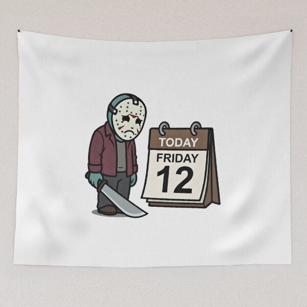 Item preview, Sad Slasher Friday the 12th Horror Parody designed and sold by TshirtsOnline-.