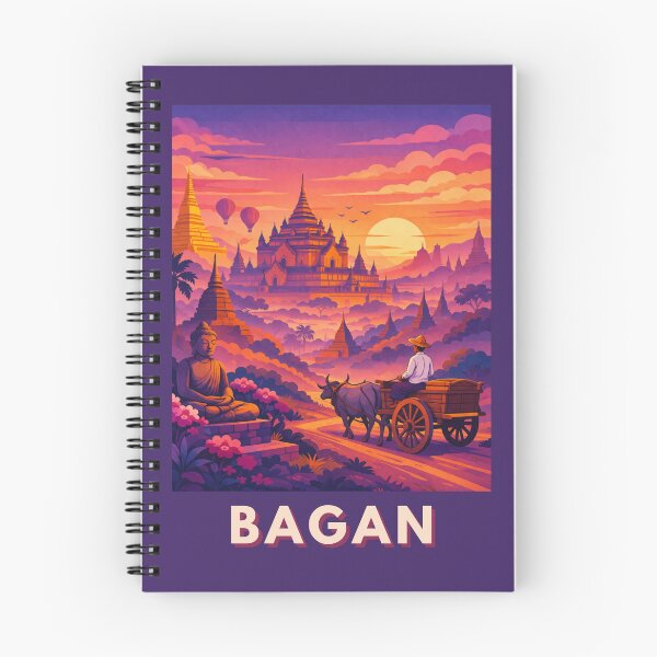 Item preview, Bagan Myanmar Sunset Travel Poste designed and sold by MatthewHeights.