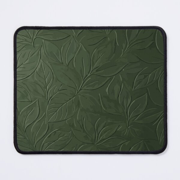 Item preview, Embossed Botanical Leaf Relief in Deep Green designed and sold by RidaSalArt.
