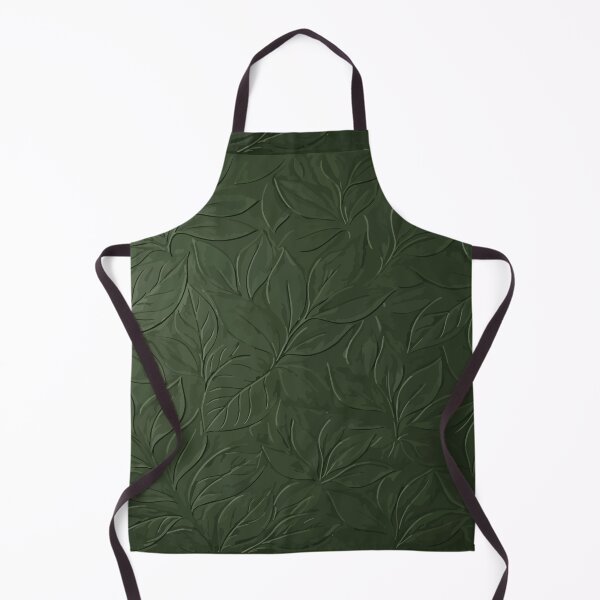 Item preview, Embossed Botanical Leaf Relief in Deep Green designed and sold by RidaSalArt.