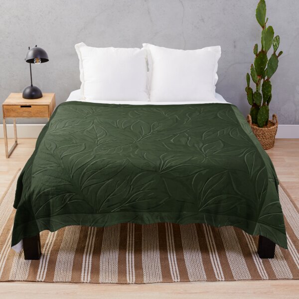 Item preview, Embossed Botanical Leaf Relief in Deep Green designed and sold by RidaSalArt.