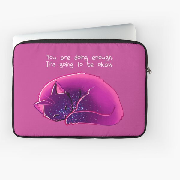 "You Are Doing Enough" Cat Laptop Sleeve