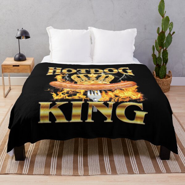 Item preview, Hot Dog King Hotdog Sausage Buns Grilled Hot Dog 90s Bootleg designed and sold by PaulTSchafer.