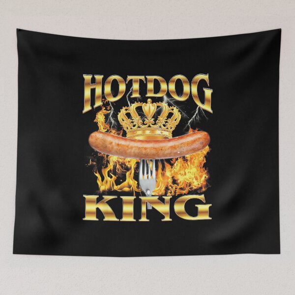 Item preview, Hot Dog King Hotdog Sausage Buns Grilled Hot Dog 90s Bootleg designed and sold by PaulTSchafer.