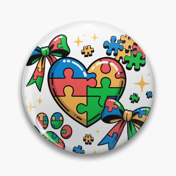 Item preview, Autism Awareness Heart & Paw – Puzzle Piece Bows & Butterflies Neurodiversity Acceptanc  – Cute SPED Mom Gift designed and sold by pixelspaperslab.
