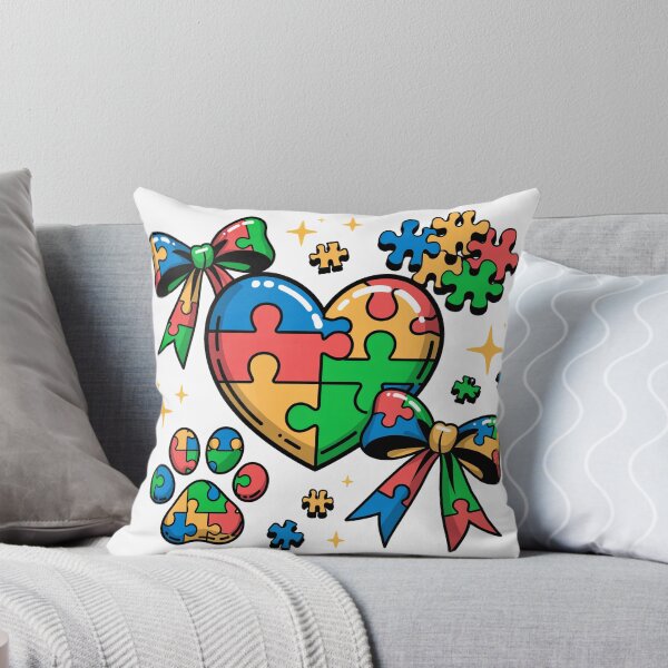 Item preview, Autism Awareness Heart & Paw – Puzzle Piece Bows & Butterflies Neurodiversity Acceptanc  – Cute SPED Mom Gift designed and sold by pixelspaperslab.